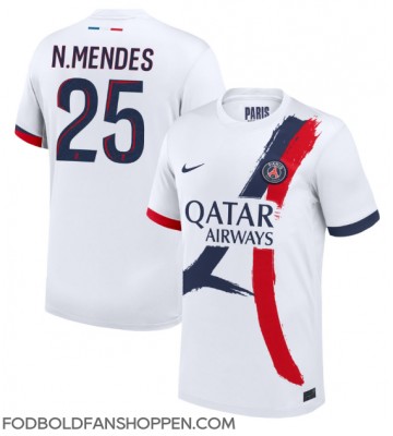 Paris Saint-Germain Nuno Mendes #25 Udebanetrøje 2024-25 Kortærmet